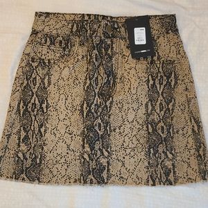 Fashionova Dangerous Diva Snakeskin Denim Skirt